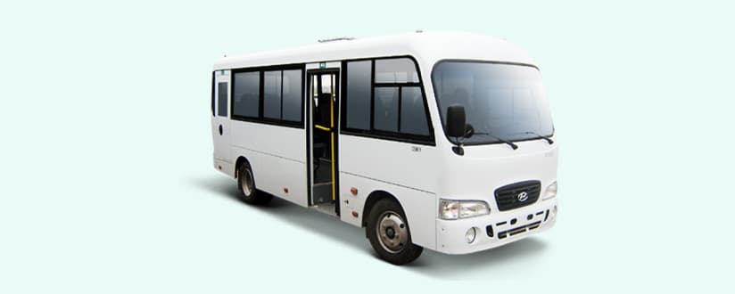 пассажирский микроавтобус hyundai county, который едет в Абхазию из Аэропорта